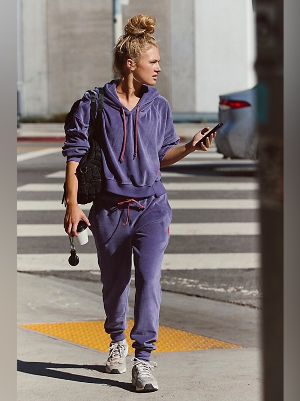 NWT FREE PEOPLE MOVEMENT Undefeated Velour Set | Graphite MSRP $198